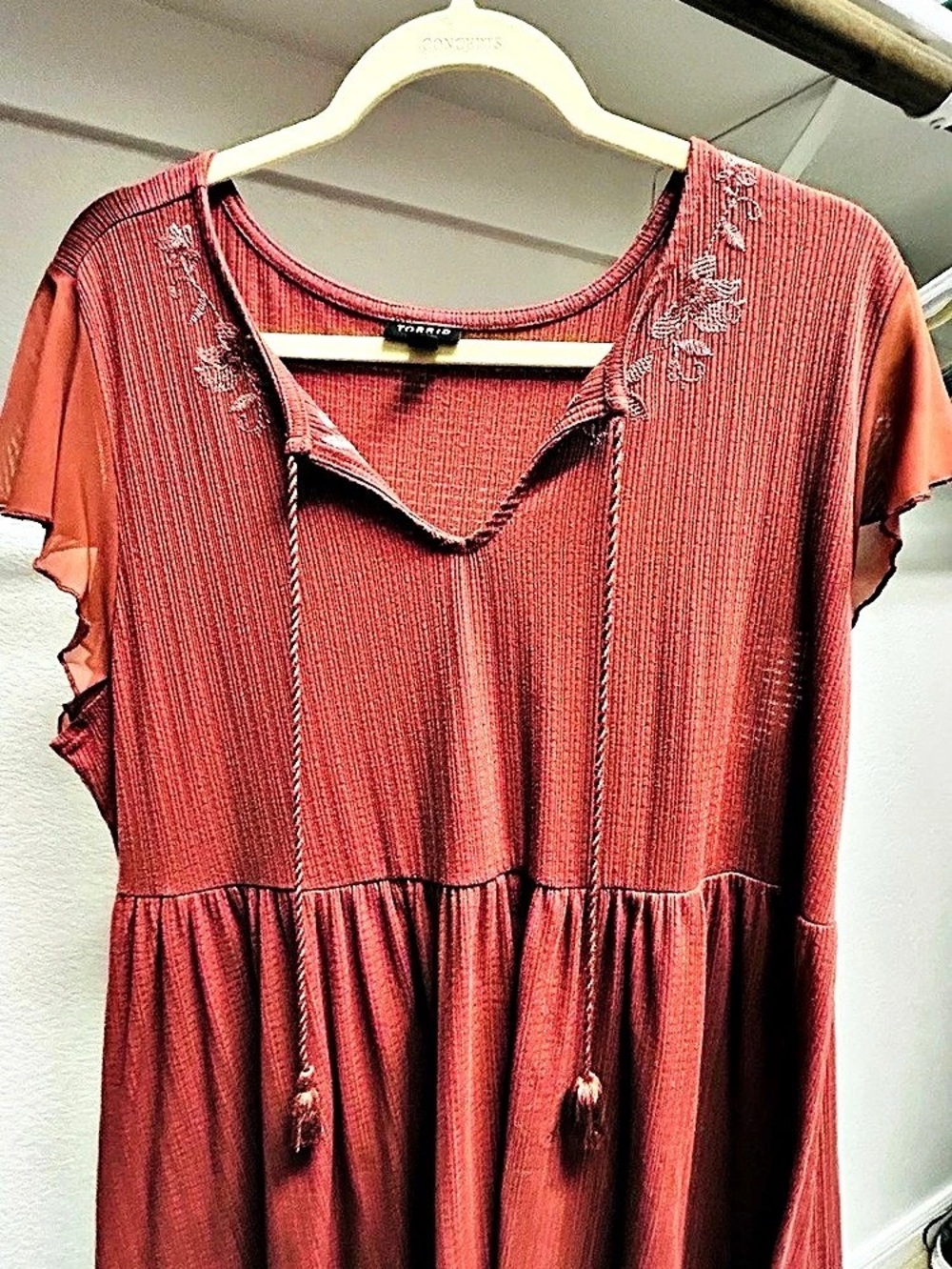 Torrid Striped Mini Dress in Red Size 2